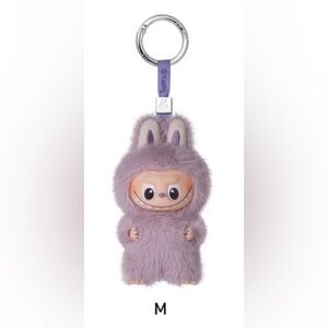 POP MART Labubu V4 The Monsters Pin For Love Alphabet Plush Pendant - Letter M